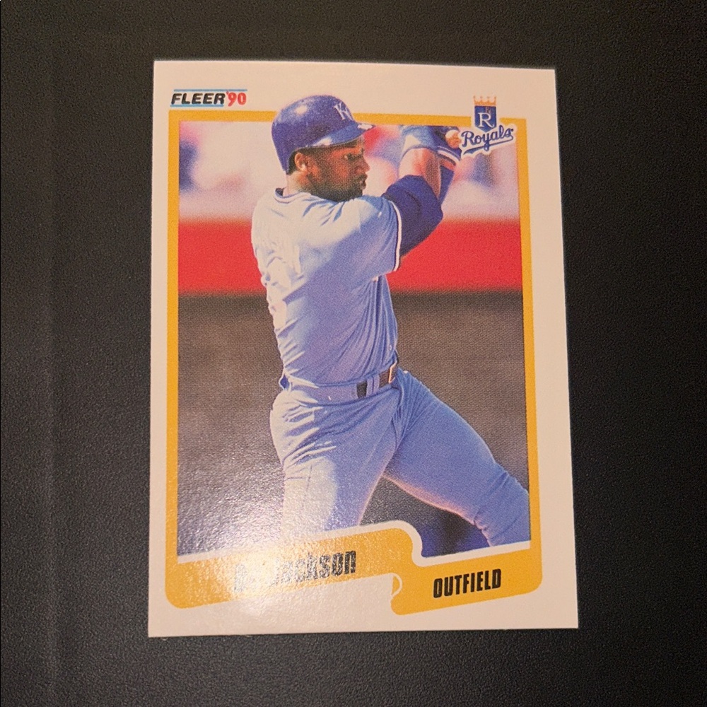 Fleer Royals Trading Card #110 Blue and Yellow Uneven Border & White Dot on Belt